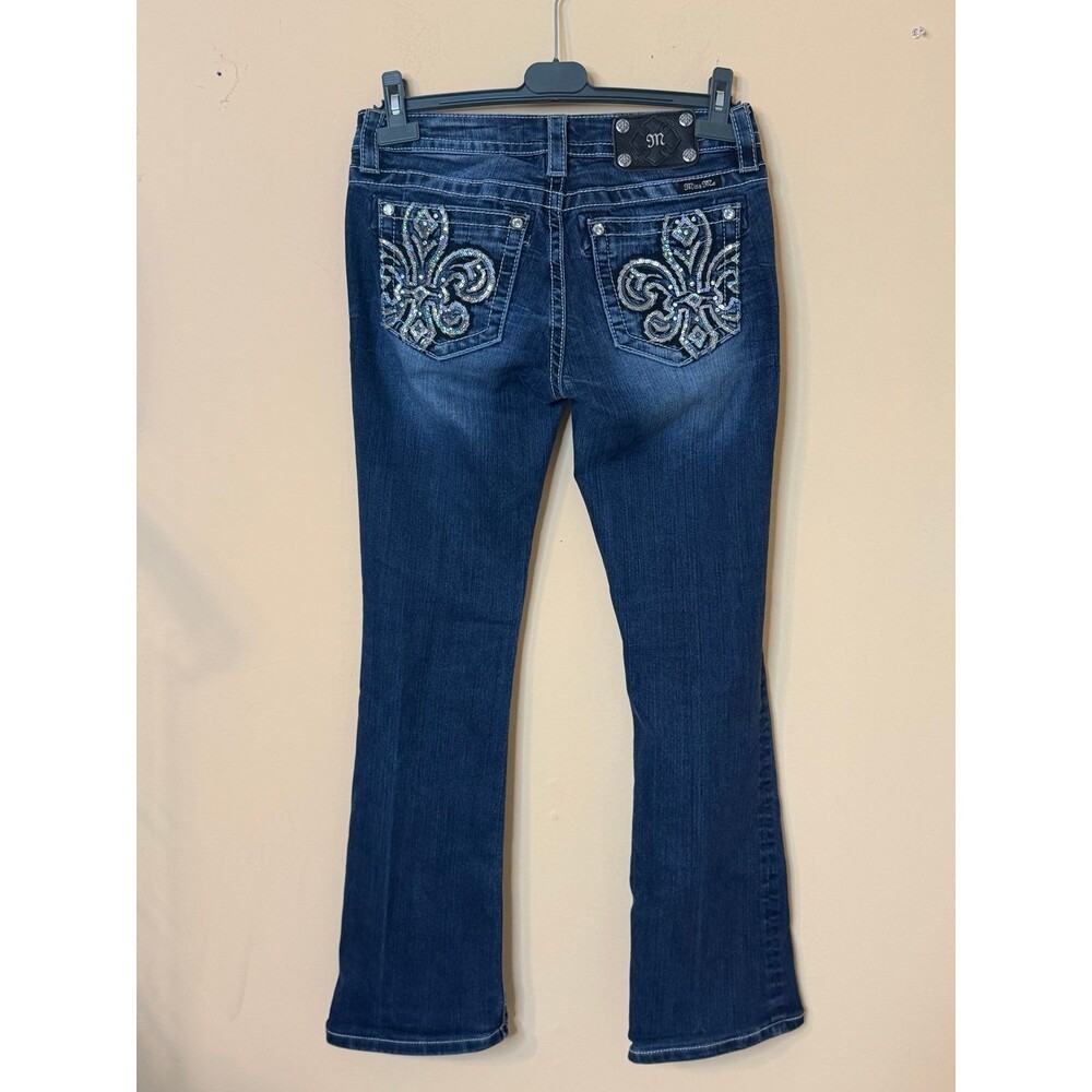 Miss me size 28 womens mid rise bootcut embellished jeans